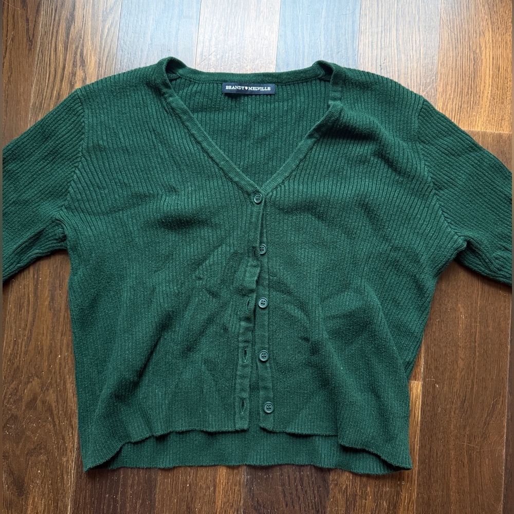 Brandy Melville Forest Green Cardigan